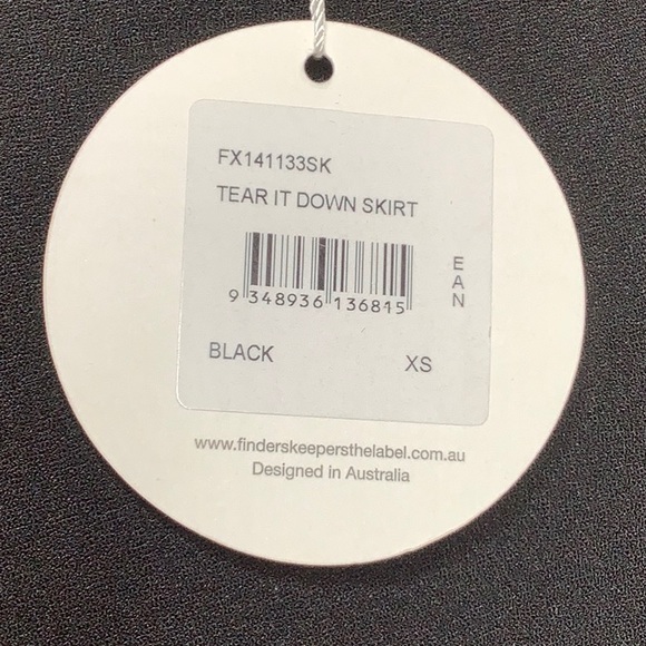 Finders Keepers Tear It Down Wrap Skirt Black Size XS - Picture 11 of 16